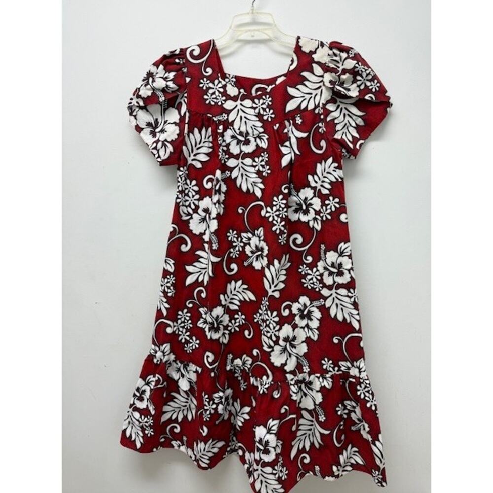 Evergreen Island Women's Aloha Hibiscus Floral Muumuu/Knee Length Dress - Size M